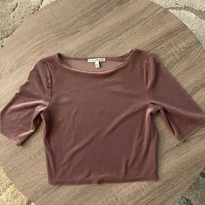 Express Women’s Mauve Crop Short Sleeve Size Xsmall